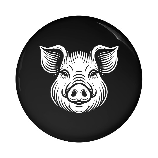 Pig face pigs vector farm animal path18 Pin Buttons