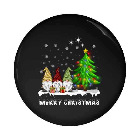 Merry Christmas Gnomes Xmas Family Men Women Pin Buttons