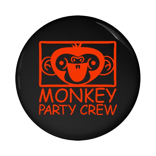 Monkey Chimpanzee Party Animals Crew Team Friends Pin Buttons