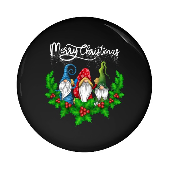 Merry Christmas Gnomes Xmas Family Men Women Pin Buttons