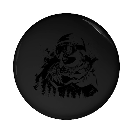 Snowboarding Girl Pin Buttons