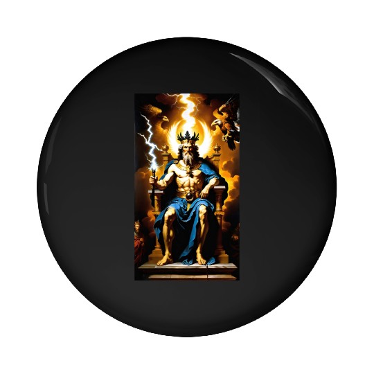 Zeus Jupiter Greek Mythology Gods Baroque Pin Buttons