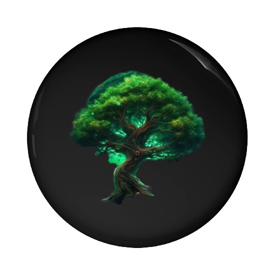 Green Space Tree Pin Buttons