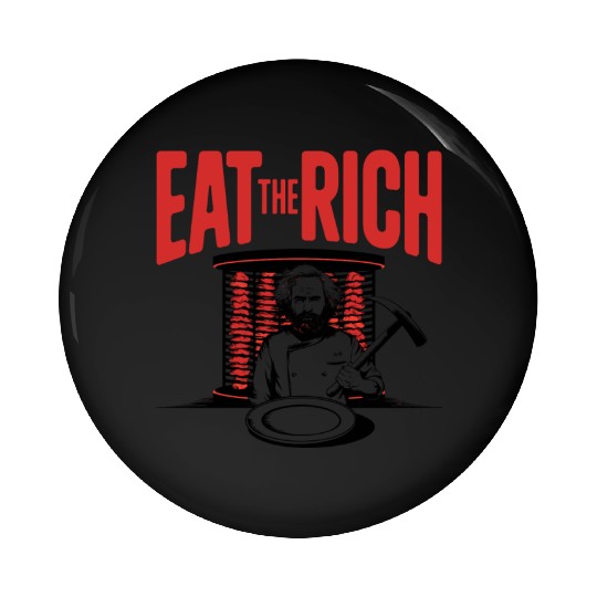 Eat The Rich Döner Kebab Satirical Design Pin Buttons