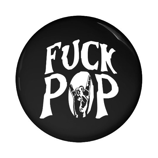 Fuck pop charts music heavy metal fun hand gesture Pin Buttons