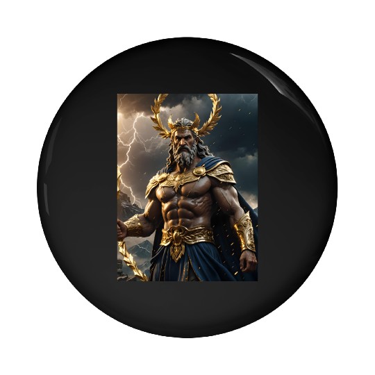 Zeus Jupiter Roman Greek God Pin Buttons