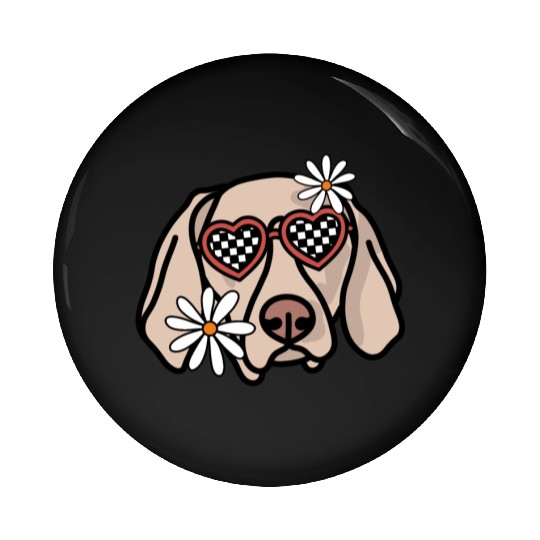 Weimaraner Retro Dog Pin Buttons