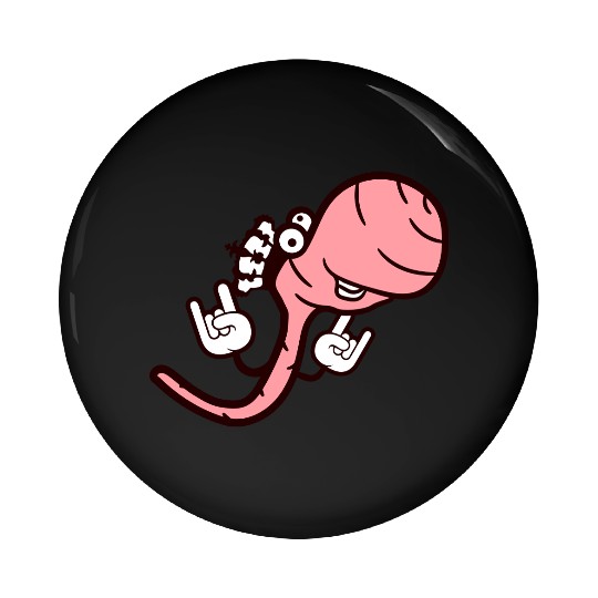 Cute Cool Worm Crown King Party Animal Fun Monster Pin Buttons