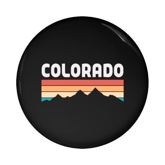 Colorado Sunrise Mountain Design Pin Buttons