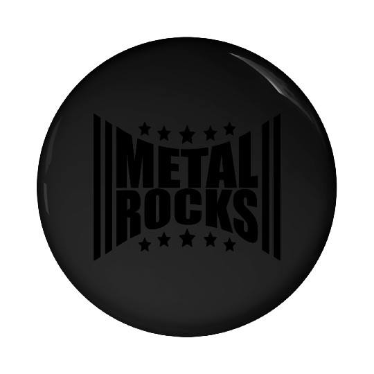 Heavy Metal Rocks Hard Rock Music Text Quote Logo Pin Buttons