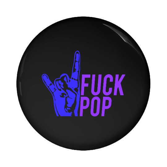 Fuck pop charts music heavy metal fun hand gesture Pin Buttons