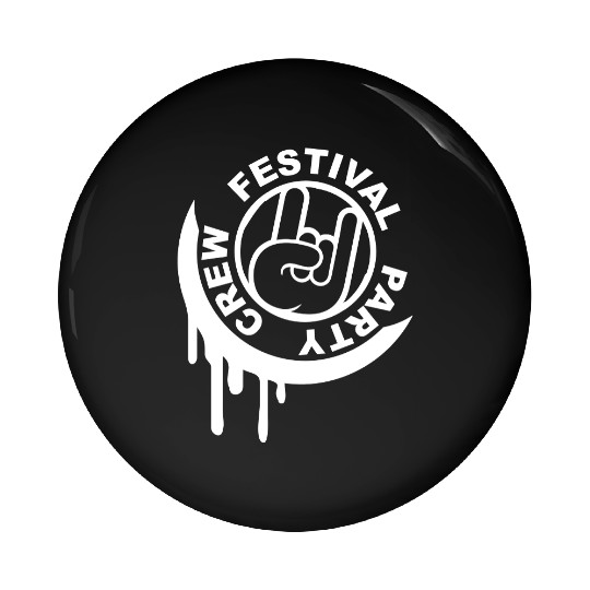 Festival party crew graffiti metal hand gesture Pin Buttons