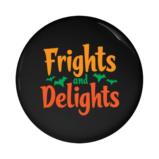 Halloween Theme Typography Black Art V 04 Pin Buttons