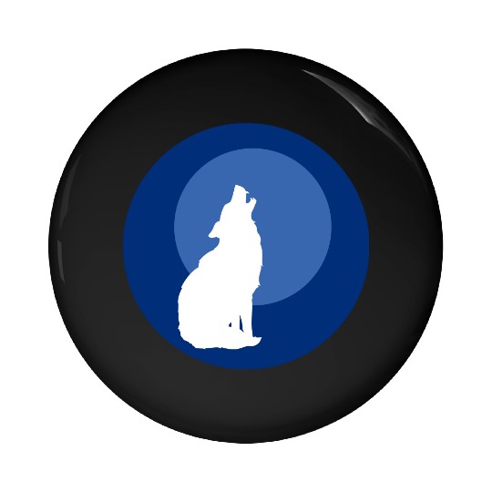 Wolf Moon Nature Vector Pin Buttons