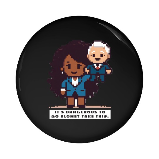 The Legend of Kamala Harris and Tim Walz Pin Buttons