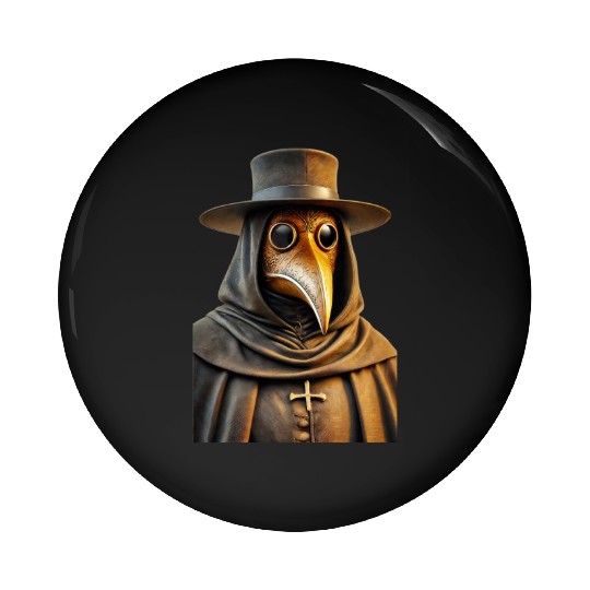 Golden Plague Doctor Pin Buttons