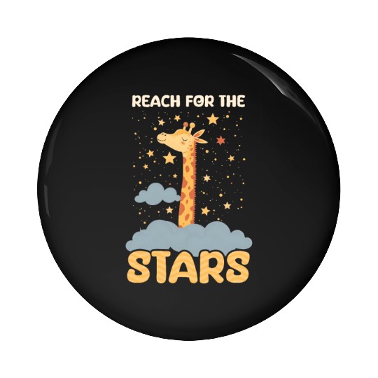 Giraffe Reach For The Stars Pin Buttons