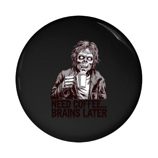 Zombie Coffee Run Pin Buttons