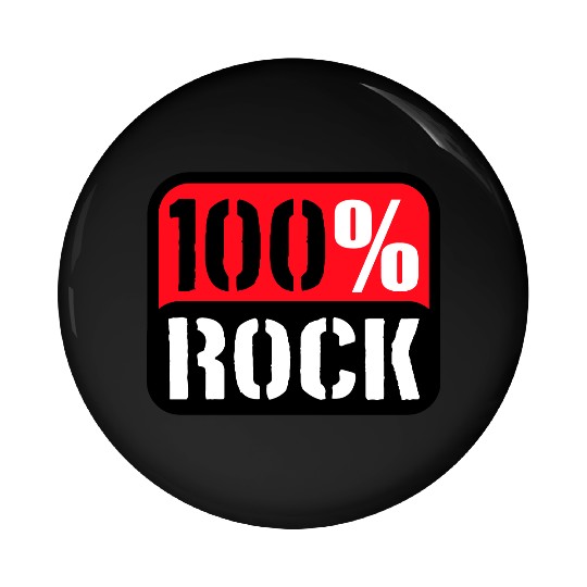 100 % Percent Rock Heavy Metal Music Text Logo Pin Buttons