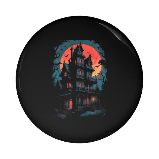 Haunted House Pin Buttons