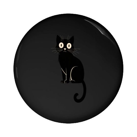 Mystical Black Cat Lover Pin Buttons