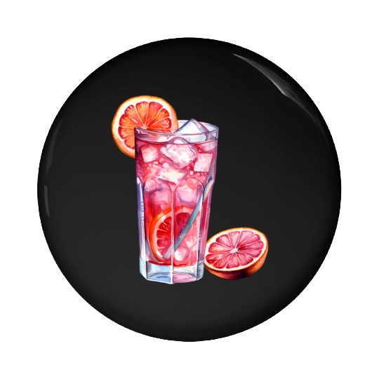 Grapefruit Citrus Cocktail Pin Buttons