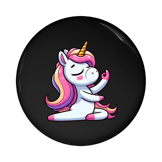 Unicorn Yoga Meditation Autogenic Training Pin Buttons