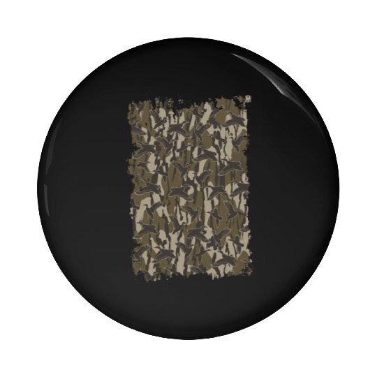 Waterfowl Hunting Camo Duck Hunters Bottomland Cam Pin Buttons