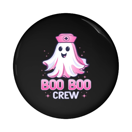 Boo Boo Crew Nurse Pink Ghost Halloween Costume Pin Buttons