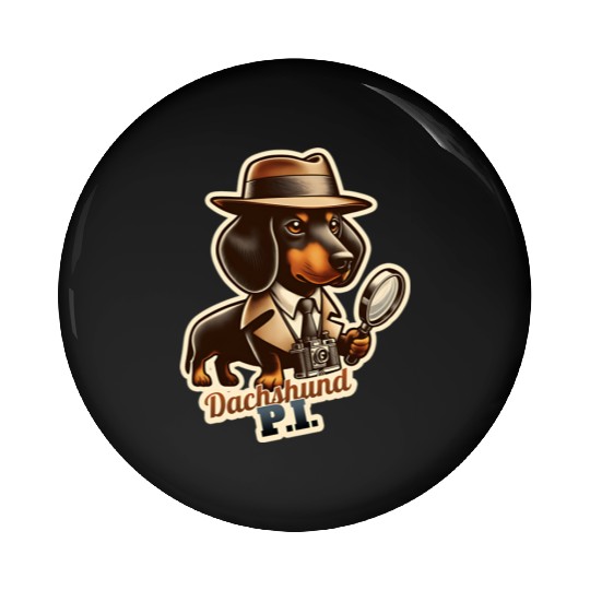 Dachshund PI Pin Buttons
