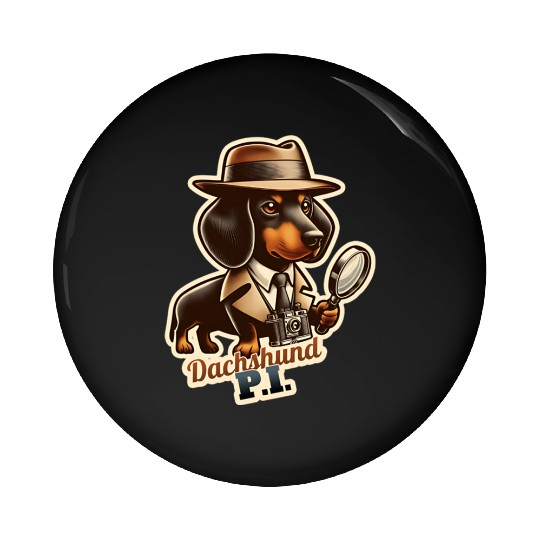 Dachshund PI Pin Buttons