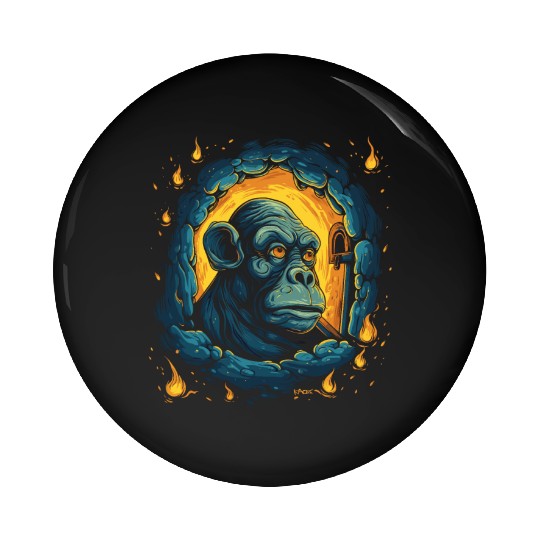 Night of the Starry Dungeon Monkey Pin Buttons