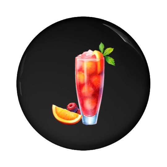 Berry Citrus Cocktail Pin Buttons