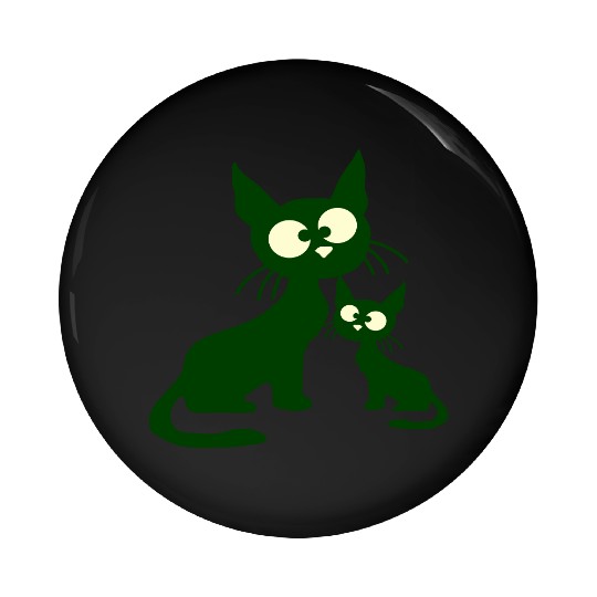 Crazy cat mom dad kitten child kitten family team Pin Buttons