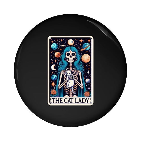 Tarot Card Collection - The Cat Lady Pin Buttons