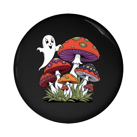 Pin Buttons mushrooms halloween