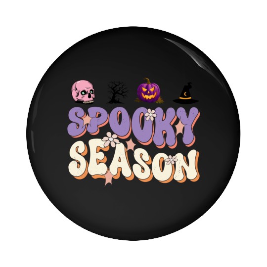 Spooky Season Pin Buttons Design