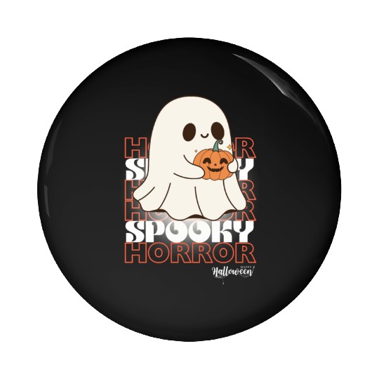 Black And White Modern Halloween Pin Buttons