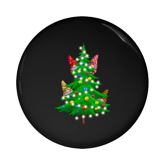 Christmas Gnomes Funny Tree Holiday Pin Buttons