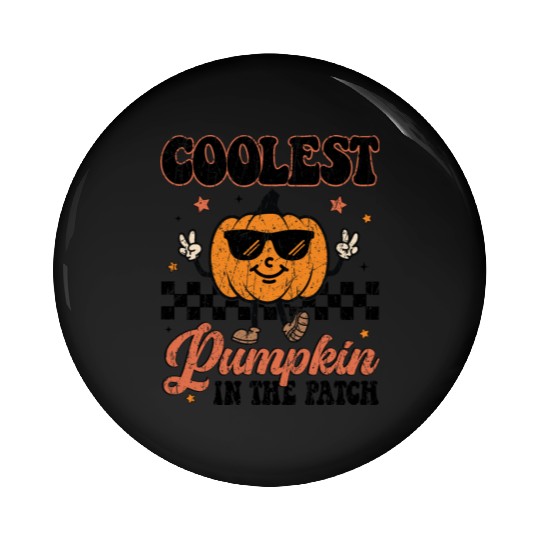 Coolest Pumpkin in Town: Spooky Season Style Pin Buttons
