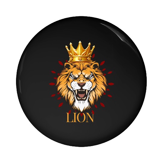 LION . The king of the forest Pin Buttons