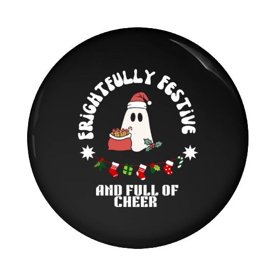 black monster terror Frightfully Festive Pin Buttons