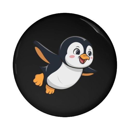 penguin logo , funny penguin , Penguin Lovers Pin Buttons