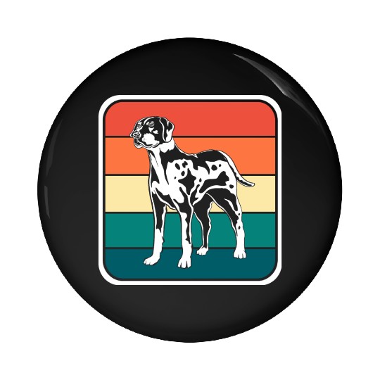 Retro Colorful Louisiana Catahoula Leopard Dog Pin Buttons