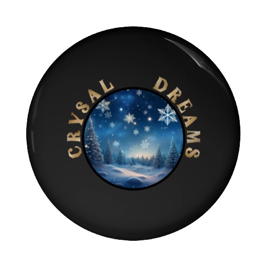Winter's Embrace - A Crystal Clear Dream Pin Buttons