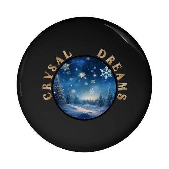 Winter's Embrace - A Crystal Clear Dream Pin Buttons