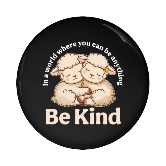Lamb In a World Where You Can Be Anything Be Kind Pin Buttons