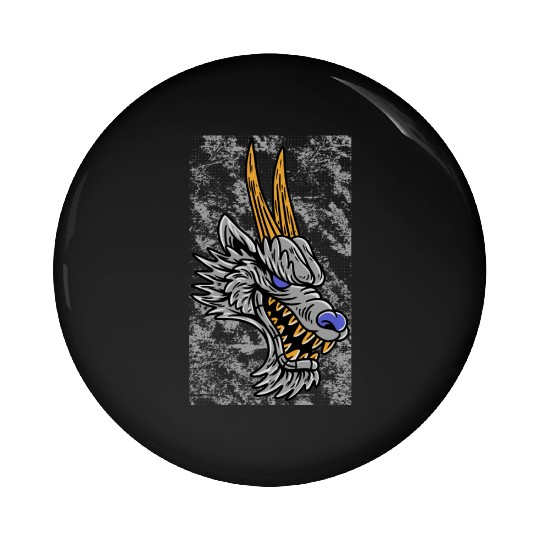 Fantasy RPG Wolf Magic Dungeon Pin Buttons