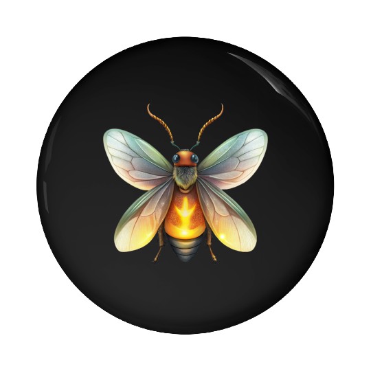 Shiny Firefly Pin Buttons