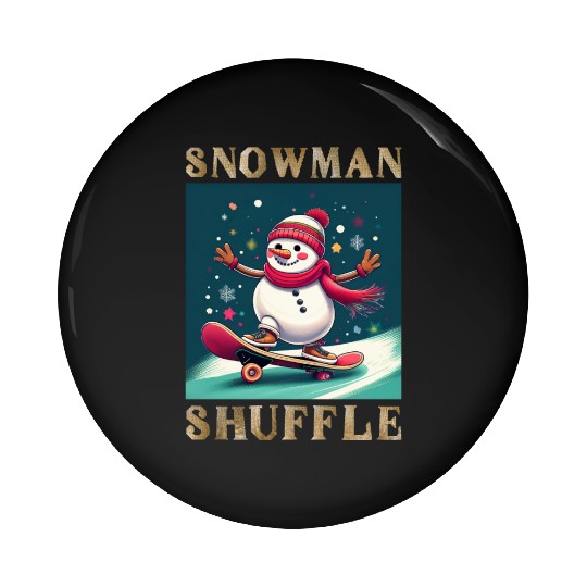 Snowman Shuffle: The Coolest Winter Ride Pin Buttons